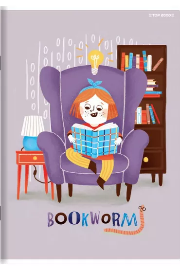 Top-2000 Zeszyt A5 Bookworm/Retro dwie linie 32 kartki