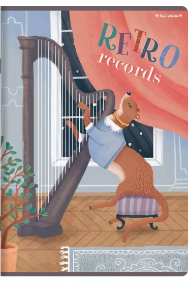 Top-2000 Zeszyt A5 Bookworm/Retro dwie linie 32 kartki