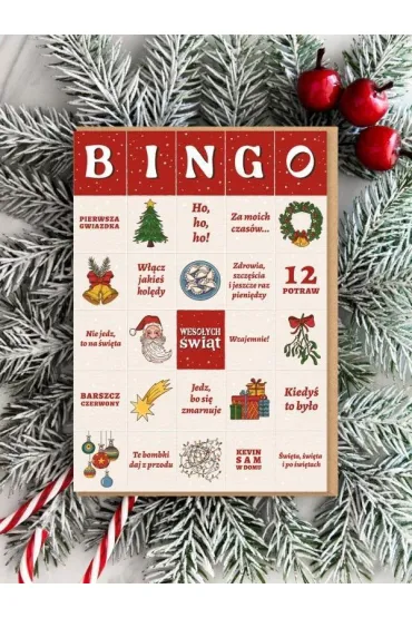 Nadwyraz.com Karnet Bo�e Narodzeie - BINGO �wi�teczne