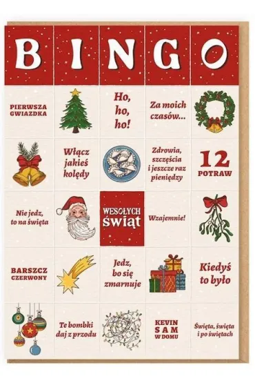 Nadwyraz.com Karnet Bo�e Narodzeie - BINGO �wi�teczne