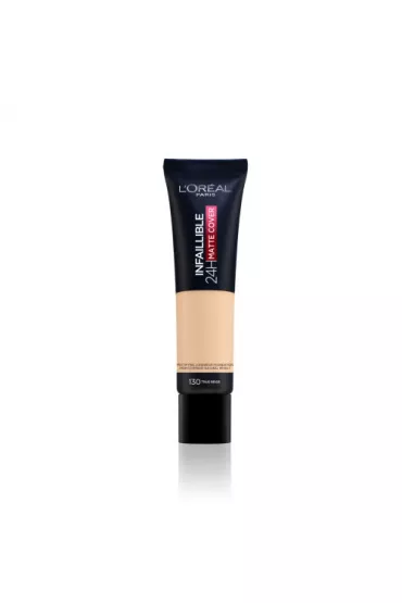 LOreal Paris Infallible 24H Matte Cover Foundation d�ugotrwa�y podk�ad matuj�cy 130 True Beige 30 ml
