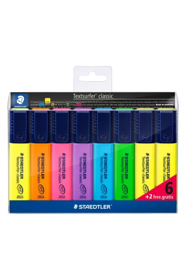 Staedtler Zakre�lacz Textsurfer classic 6+2 kolory w etui 6 kolor�w