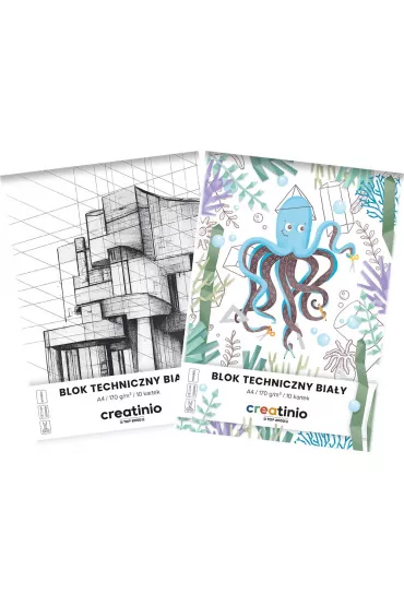 Top-2000 Blok techniczny Creatinio A4 bia�y G�adka 10 kartek