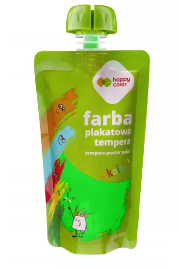 Happy Color Farba plakatowa tempera neon 100 ml zielony