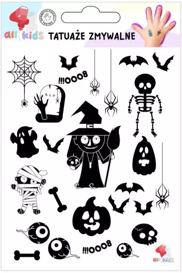 All4Kids Tatuae zmywalne dla dzieci Halloween 2