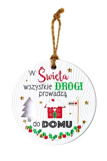 Kukartka Zawieszka ceramiczna Bo�e Narodzenie