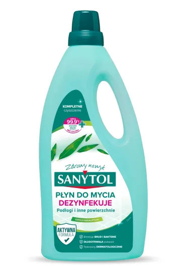 P�yn uniwersalny do mycia i dezynfekcji pod��g i innych powierzchni o zapachu eukaliptusa (uszkodzone opakowanie)