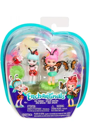 EnchanTimals - Lalki Ma�e przyjaci�ki 2-pak Kwitn�cy Ogr�d Baxi Butterfly i Ladelia Ladybug Mattel