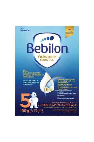 Bebilon 5 Advance Pronutra Junior Formua na bazie mleka dla przedszkolaka Zestaw 2 x 1000 g