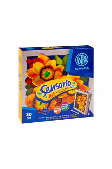 Zestaw lekkiej masy plastycznej Sensorio Art z ramk� Astrafun S�oneczniki - 30 kol.