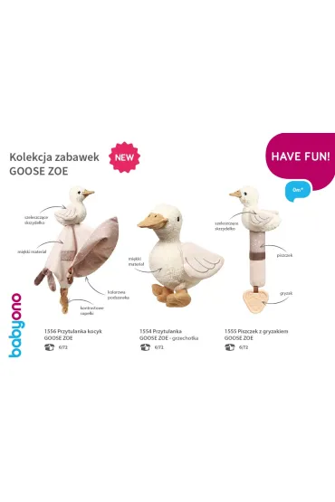 Babyono Przytulanka kocyk Goose Zoe