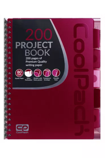 CoolPack Koobrulion B5 Red kratka 100 kartek