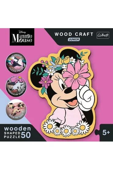Puzzle drewniane 50 el. W �wiecie Minnie Trefl