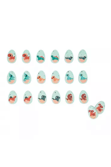 Memory drewniane Dinozaury 20 element�w 2+ Janod