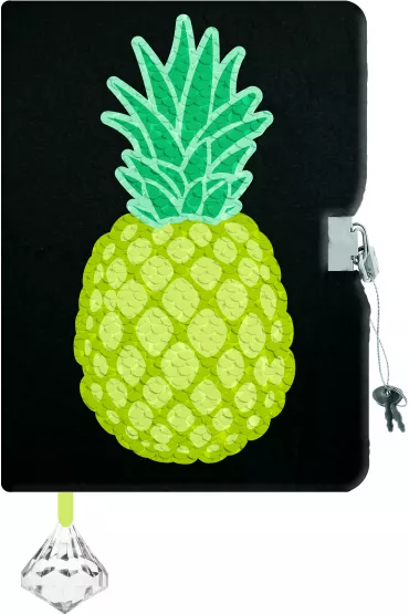 St. Majewski Pami�tnik z k��dk� W�ochacz & Cekiny A5 Pineapple 96 kartek