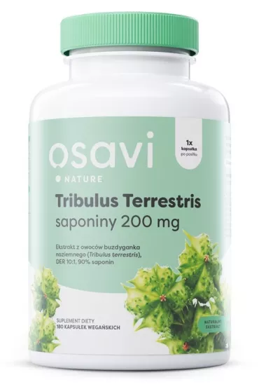 Osavi Tribulus Terrestris, saponiny 200 mg Suplement diety 180 kaps.