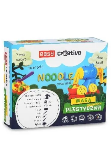 Masa plastyczna Makaron 3 kolory + akcesoria EASY Easy Stationery