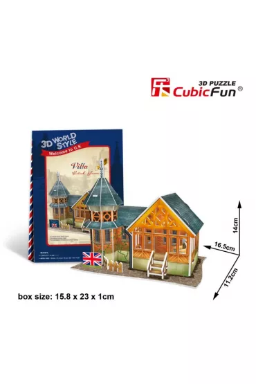 Puzzle 3D 25 el. Domki �wiata Wielka Brytania Villa Cubic Fun