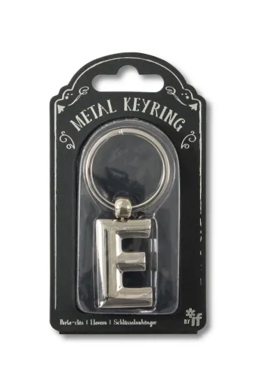 If Silver Letter Keyring - brelok do kluczy litera E