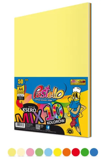 Pastello Papier ksero A4 mix 50 szt.
