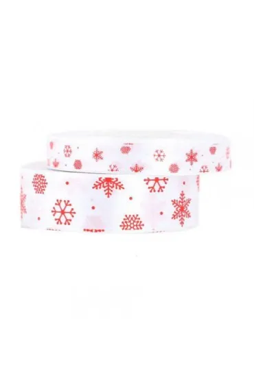 Pogotowie Florystyczno �lubne Wst��ka satynowa w �nie�ynki 25 mm/22mb