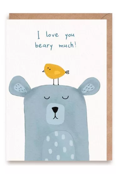 Cardie Walentynka I love you beary much + eko koperta
