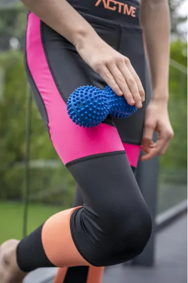 Tullo Fizjo Spiky Massage Wa�ek do masa�u duoball zielony 15,5 cm