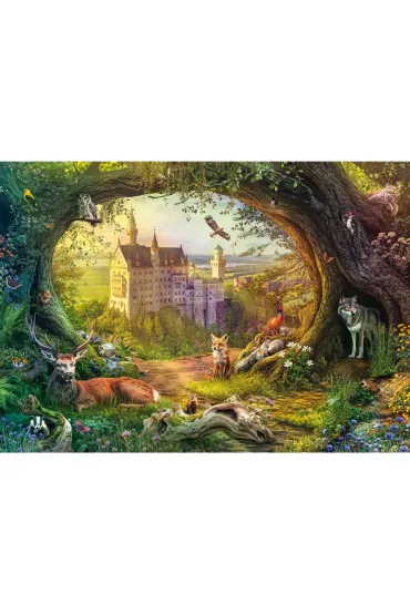 Puzzle PQ 1000 el. Bajkowy zamek i magiczny las Schmidt