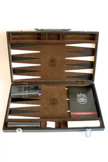 Backgammon wersja LUX czarna