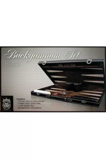 Backgammon wersja LUX czarna