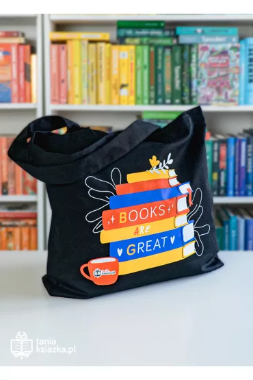TanioKsi��kowa torba - Books are great 38x42x8 z dnem z przeszycia