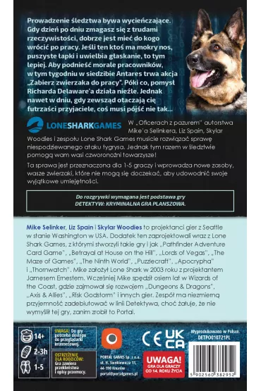 Detektyw. Oficerowie z Pazurem. Dodatek do gry - Mike Selinker, Liz  Spain, Skylar  Woodies