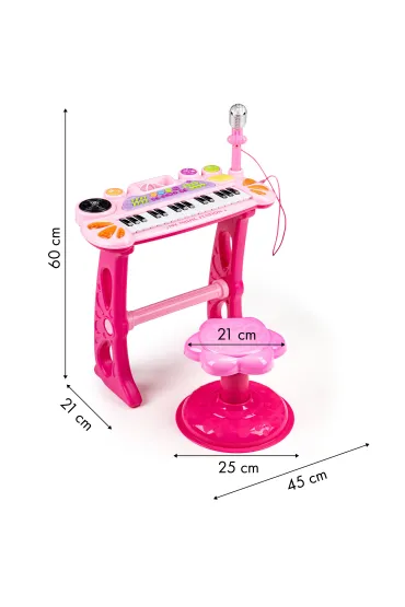 Multistore Keyboard organki pianinko z mikrofonem mp3 r�owe