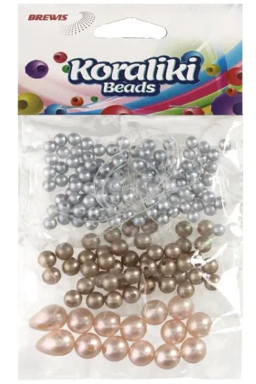 Koraliki do nawlekania 3 kolory 36g Brewis