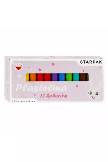 Plastelina 12 kolor�w Rabbit STARPAK 536771 12 szt.