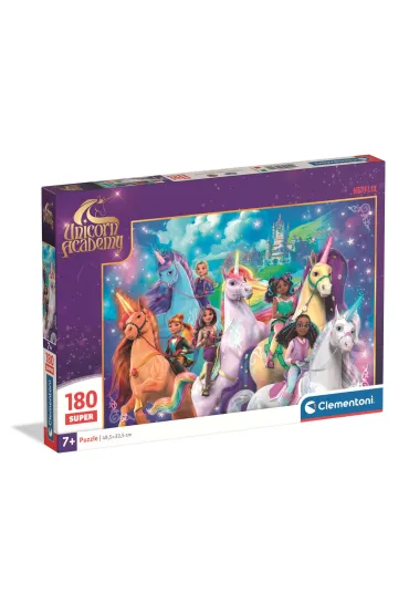 Puzzle 180 el. Super Unicorn Academy Clementoni