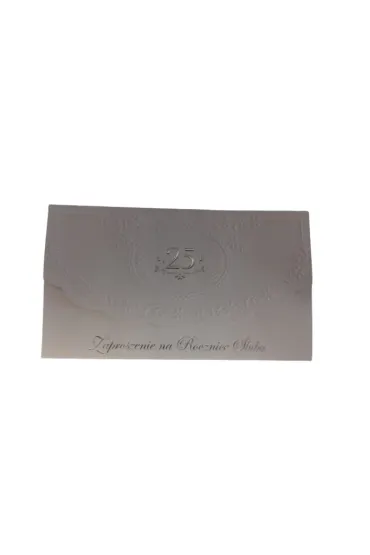 Merigraf Zaproszenie 25 Rocznica �lubu bia�e mix 10 szt.