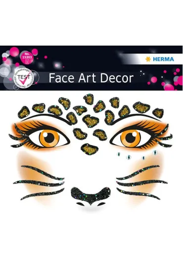 Herma Naklejka Face Art Leopard