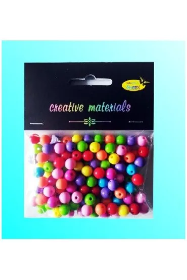 Galeria Hobby Koraliki okr�g�e kolorowe 8mm, 40g