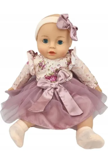 Lalka bobas m�wi i �piewa smoczek + butelka 45cm MarioToys