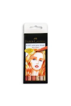 Faber-Castell Pisaki Pitt Artist Pen Skin 6 kolorw