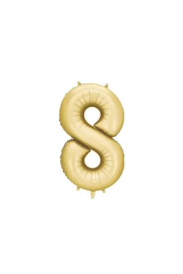 PartyDeco Balon foliowy cyfra 8 z�oty 86cm