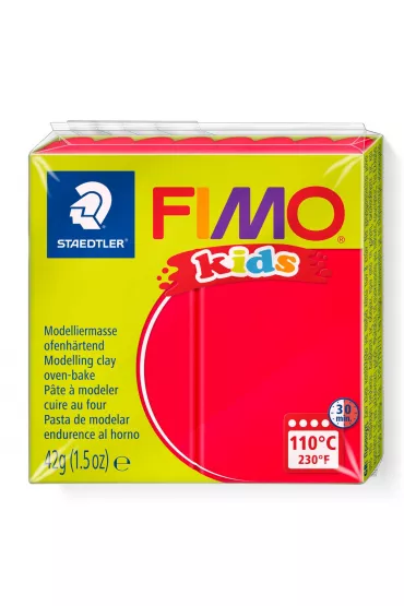 Staedtler Masa plastyczna termoutwardzalna Kids, czerwona, 42g, kostka