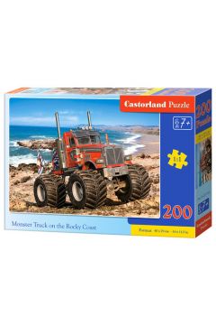 Puzzle 200 el. Monster truck na skalistym wybrzeu Castorland