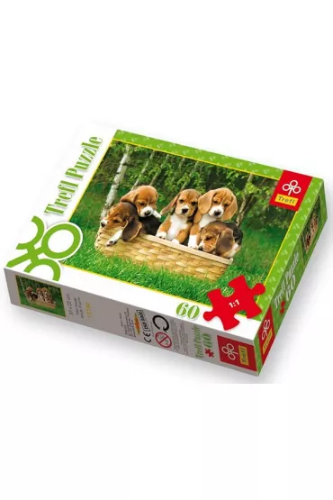 Puzzle 60 el. Ma�e Beagle 17166 Trefl