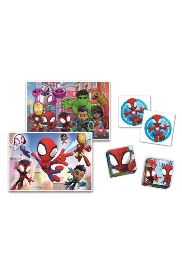 Puzzle 30+48 el. + Memo + 6 klock�w Edukit Spidey Clementoni