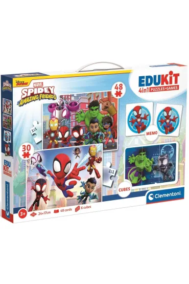 Puzzle 30+48 el. + Memo + 6 klock�w Edukit Spidey Clementoni