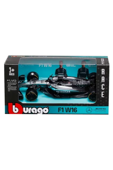 Bburago model 1:43 bolid f1 mercedes amg w16 2025 george russell 18-38237