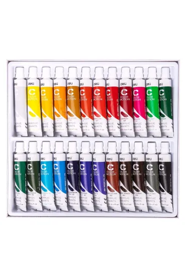 Deli Farby akrylowe tuba 24 x 12 ml