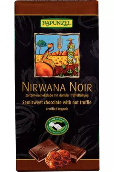 Rapunzel Czekolada gorzka z nadzieniem pralinowym nirwana 100 g Bio